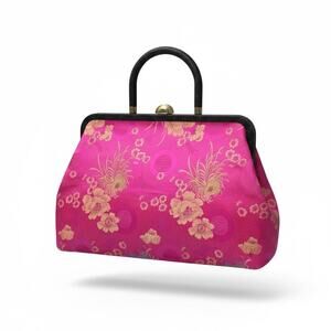 Vintage Shanghai Tang Silk LARGE SATCHEL BAG